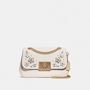 Coach F72628 Cassidy Chalk Leather Cross Body Bag